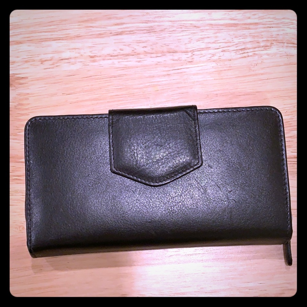 Black leather wallet